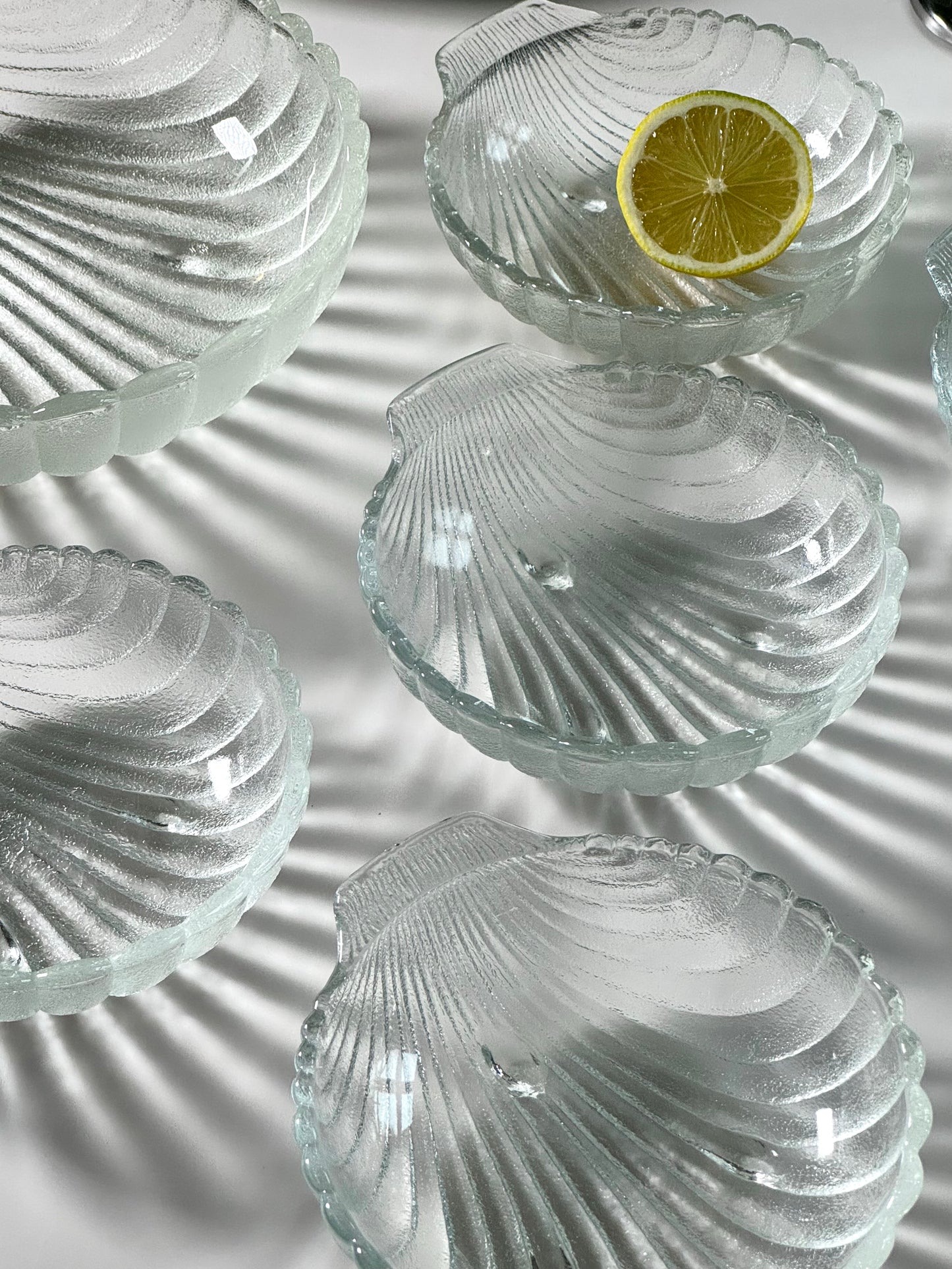 Glass clam bowls