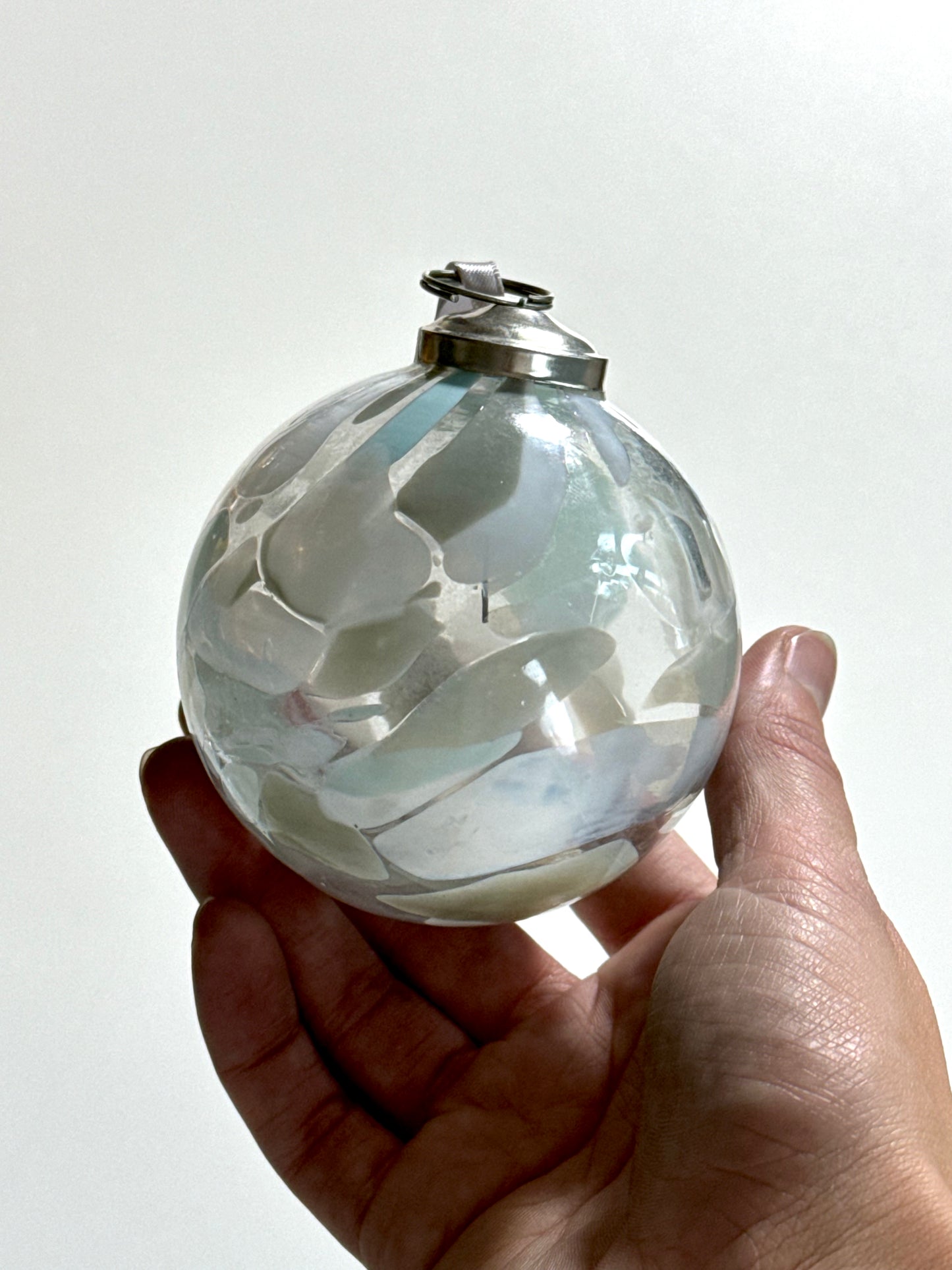 Confetti glass ornament