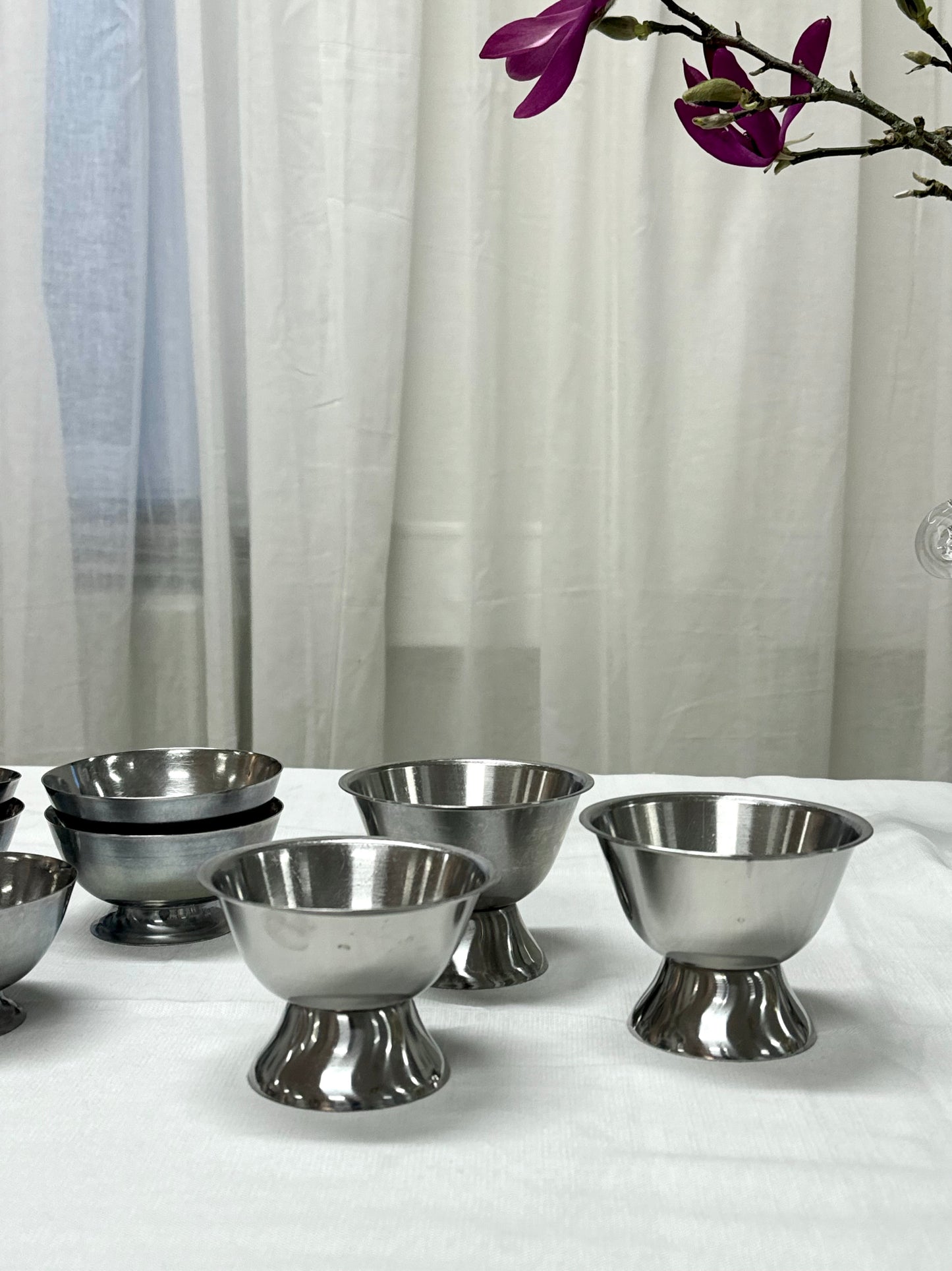Dessert coupes, steel