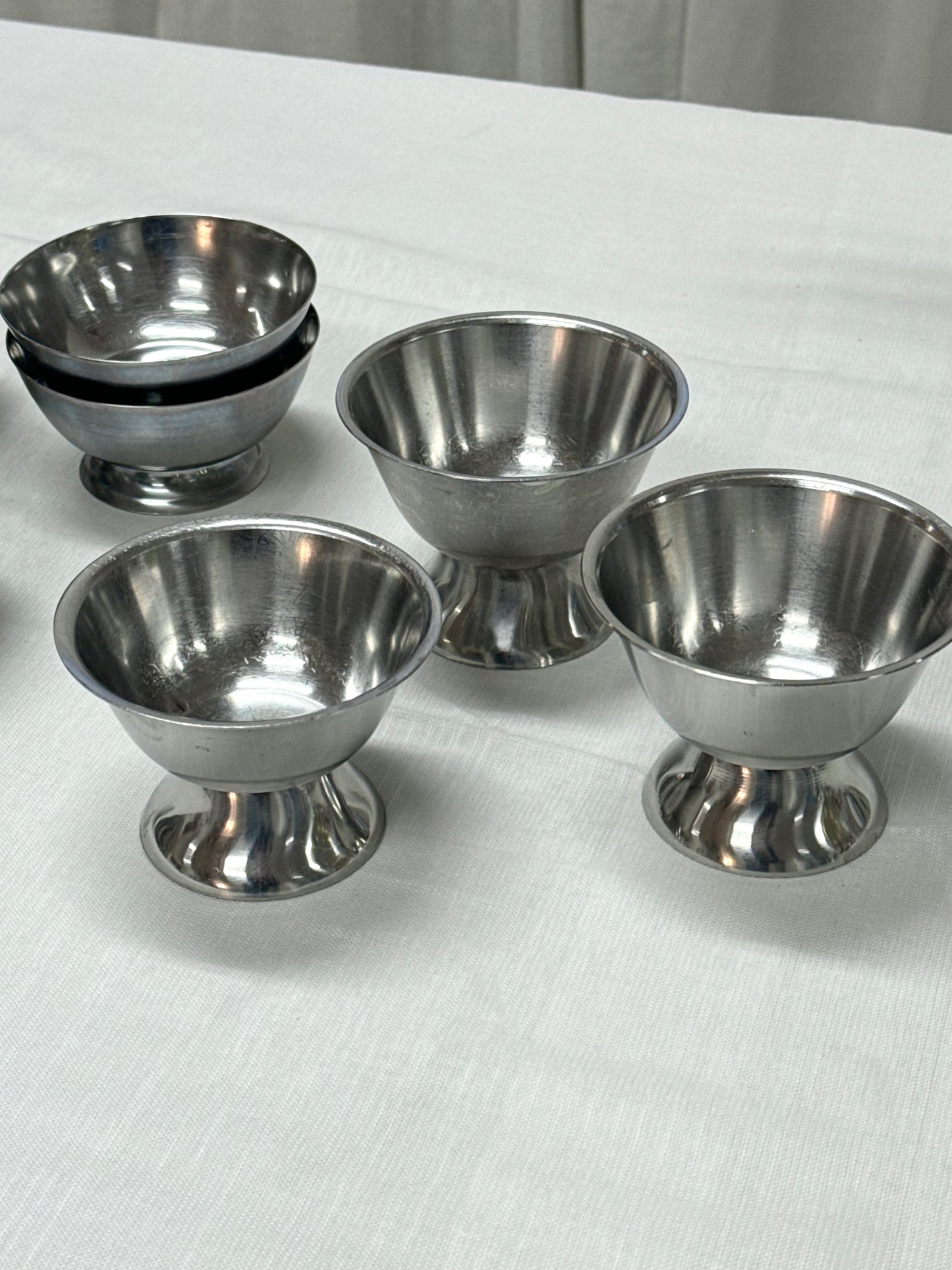 Dessert coupes, steel