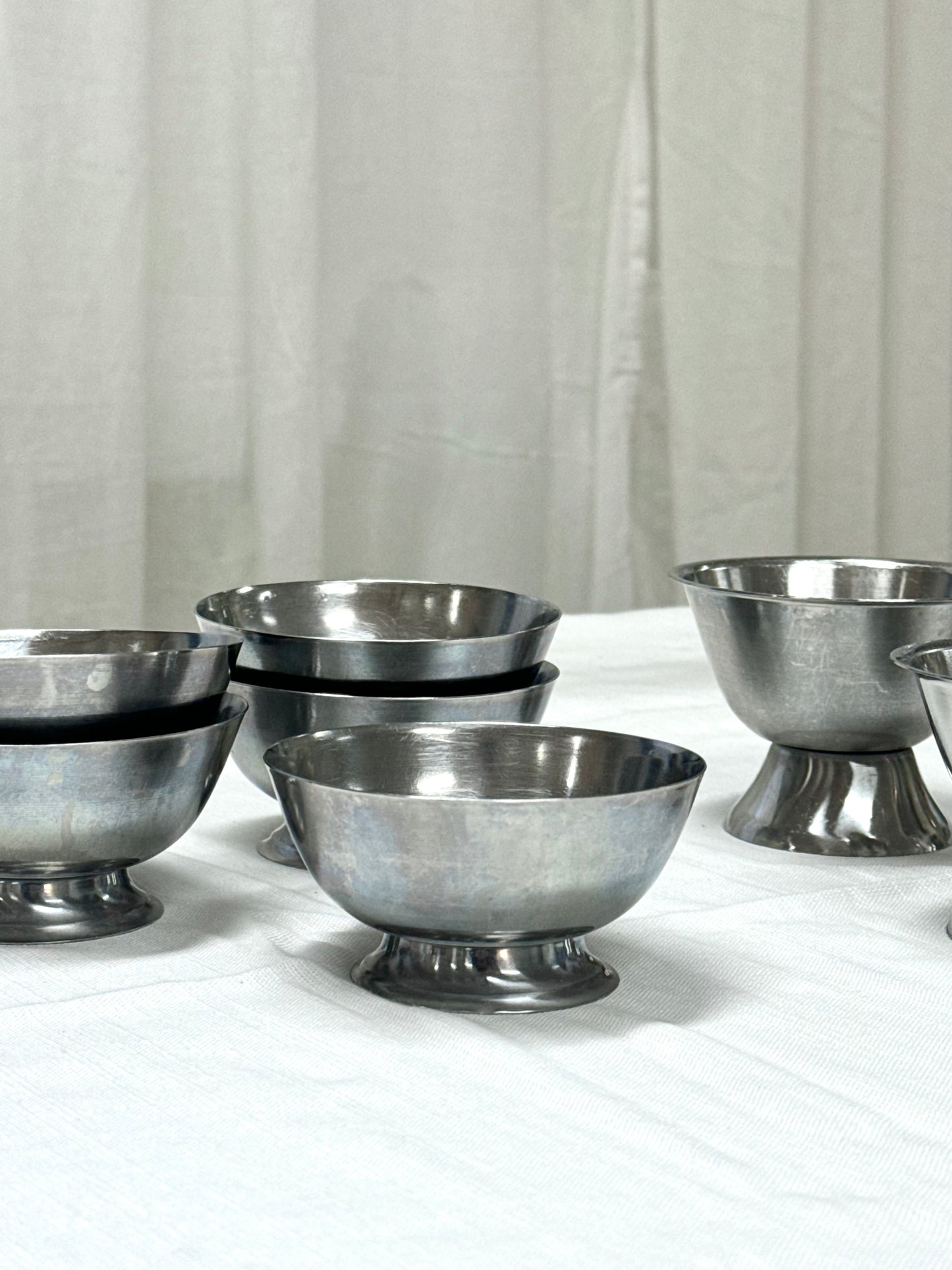 Dessert coupes, steel