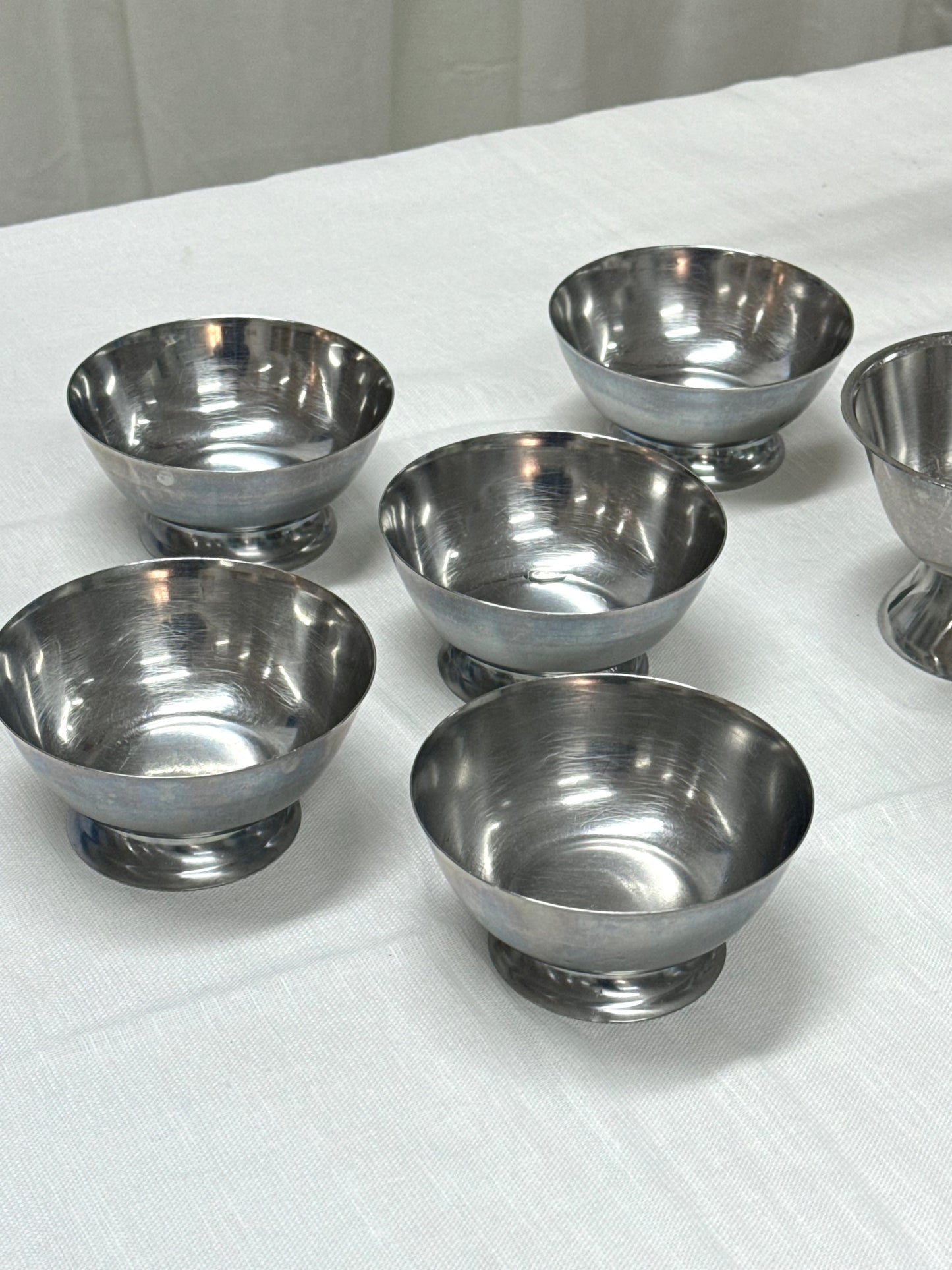 Dessert coupes, steel