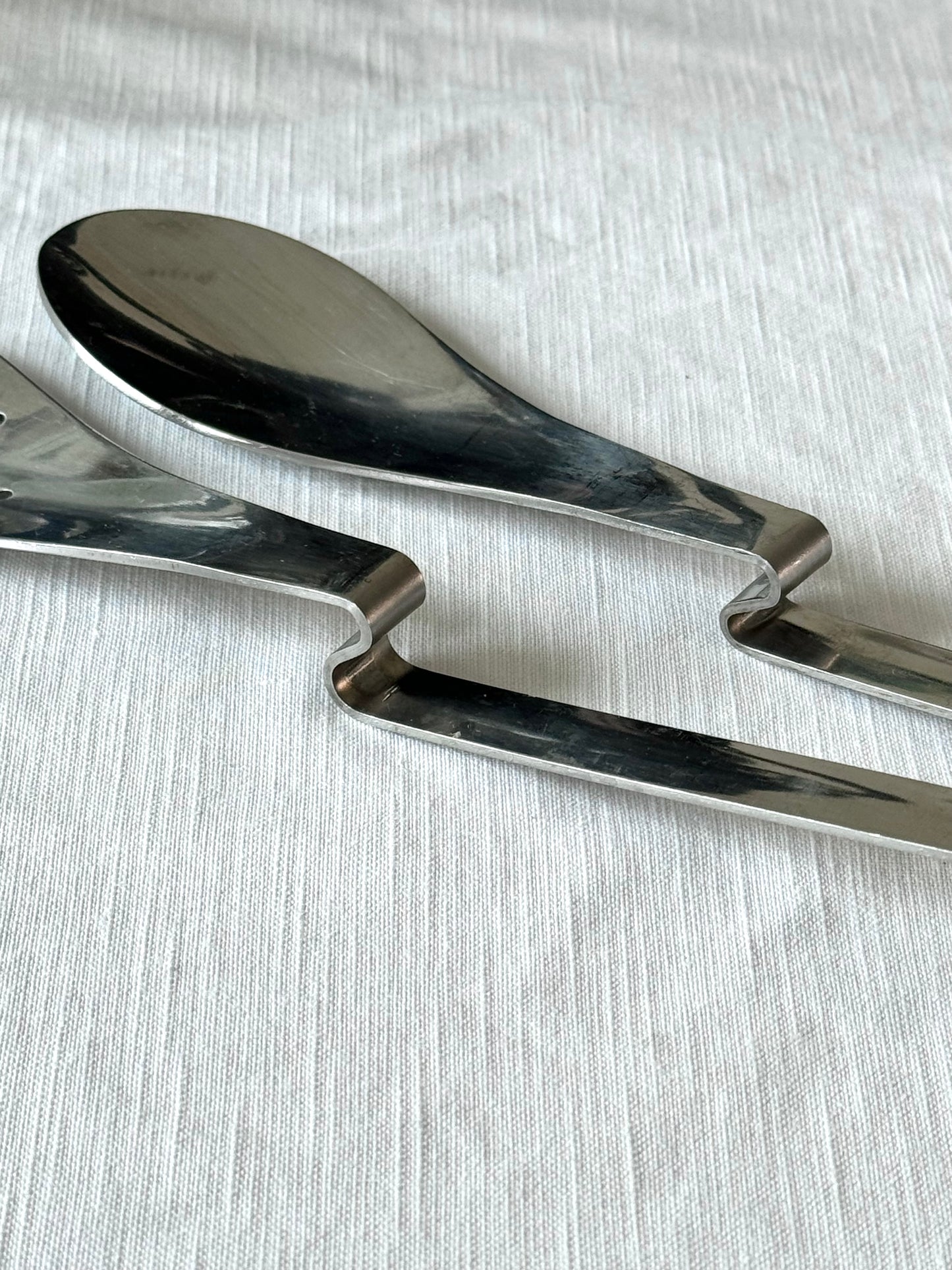 Steel salad servers
