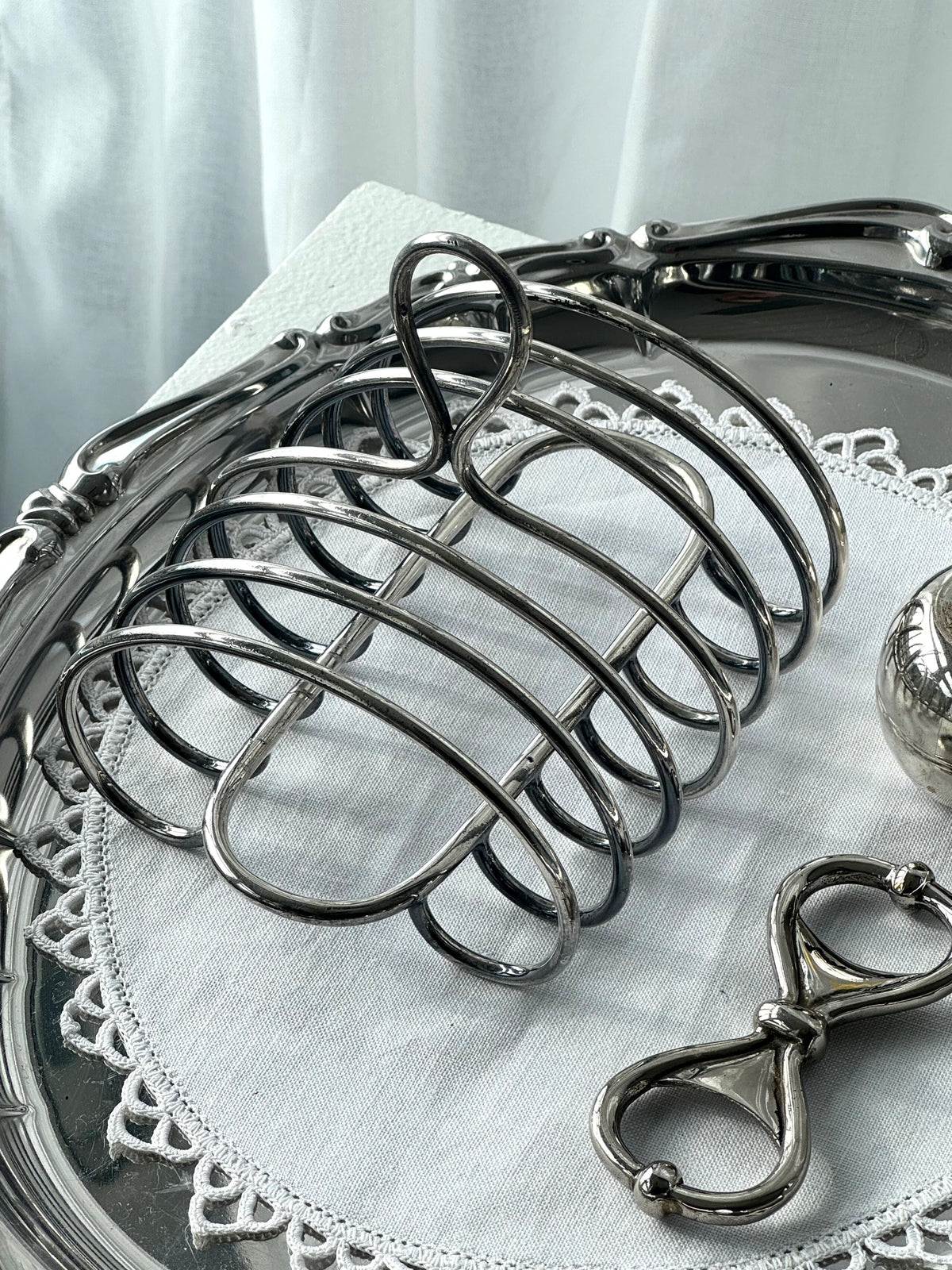 Silver plated toast rack