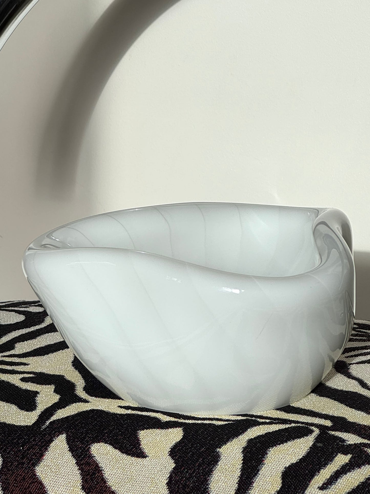 White Murano Bowl