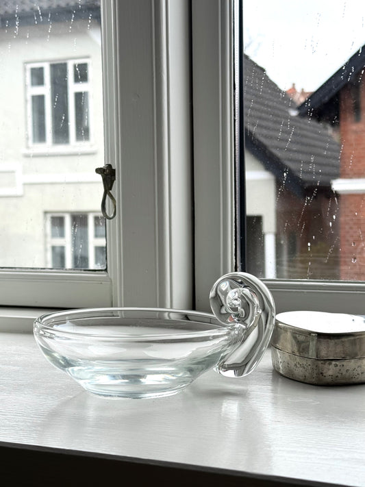 Heavy glass bowl