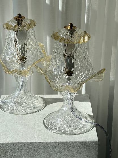 Vintage Murano table lamps