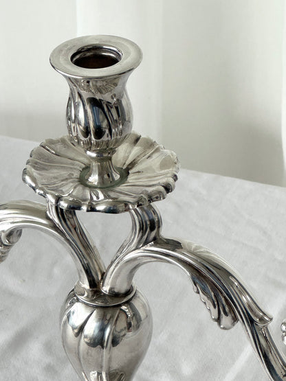 Silver plated candelabra