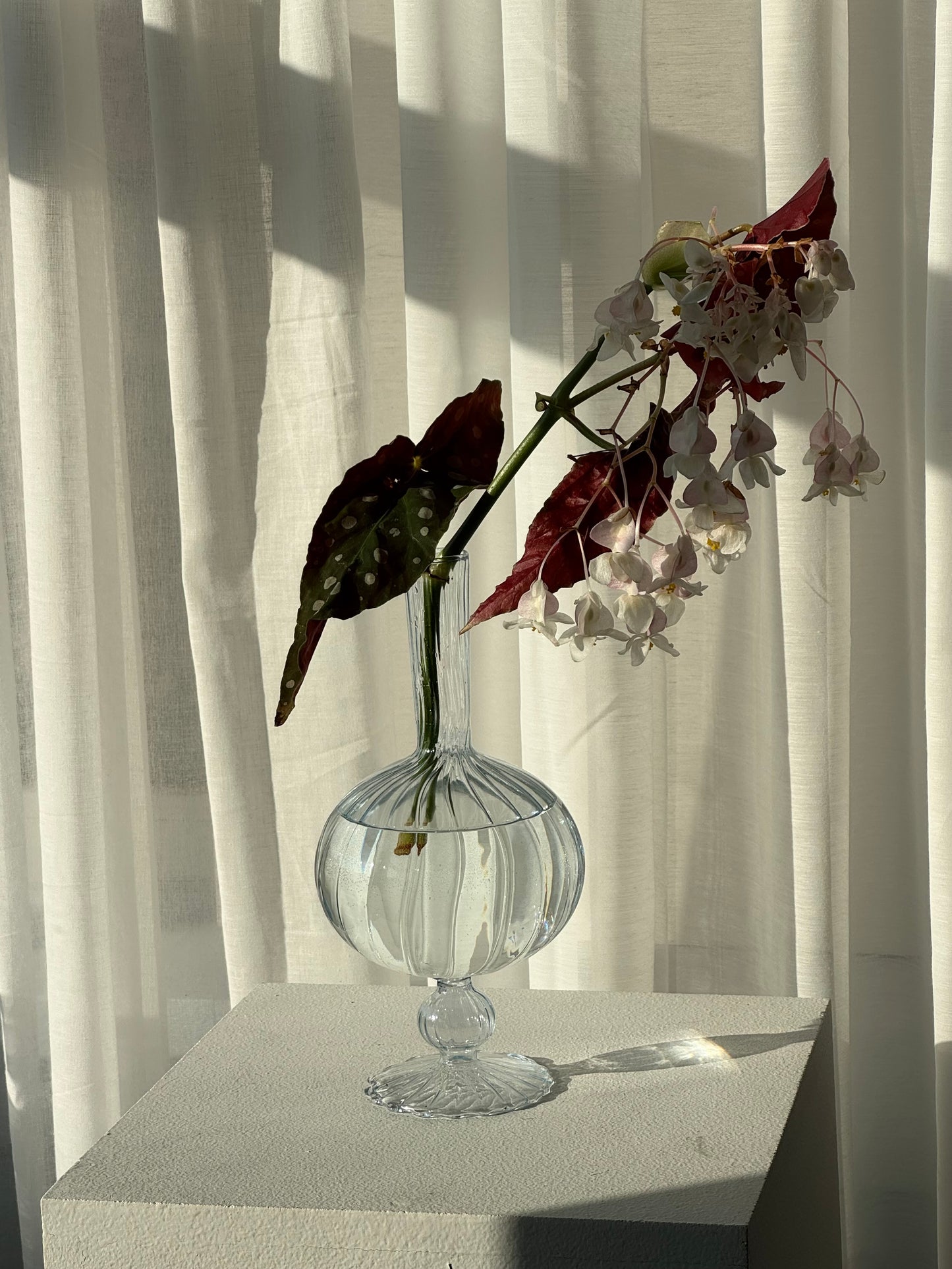 Swirling blue vase