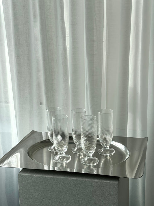 Swirling tall glasses