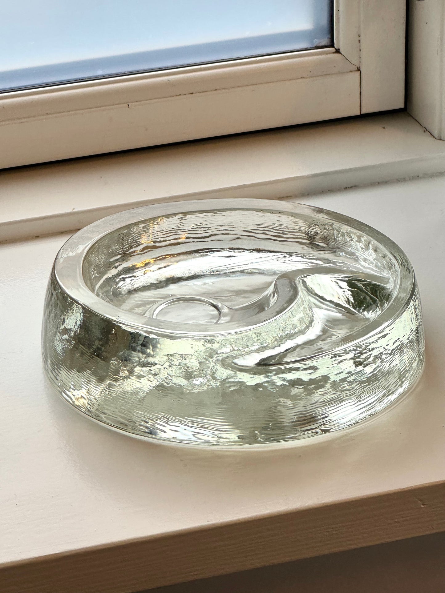 Heavy glass bowl