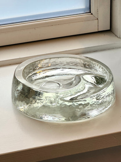 Heavy glass bowl