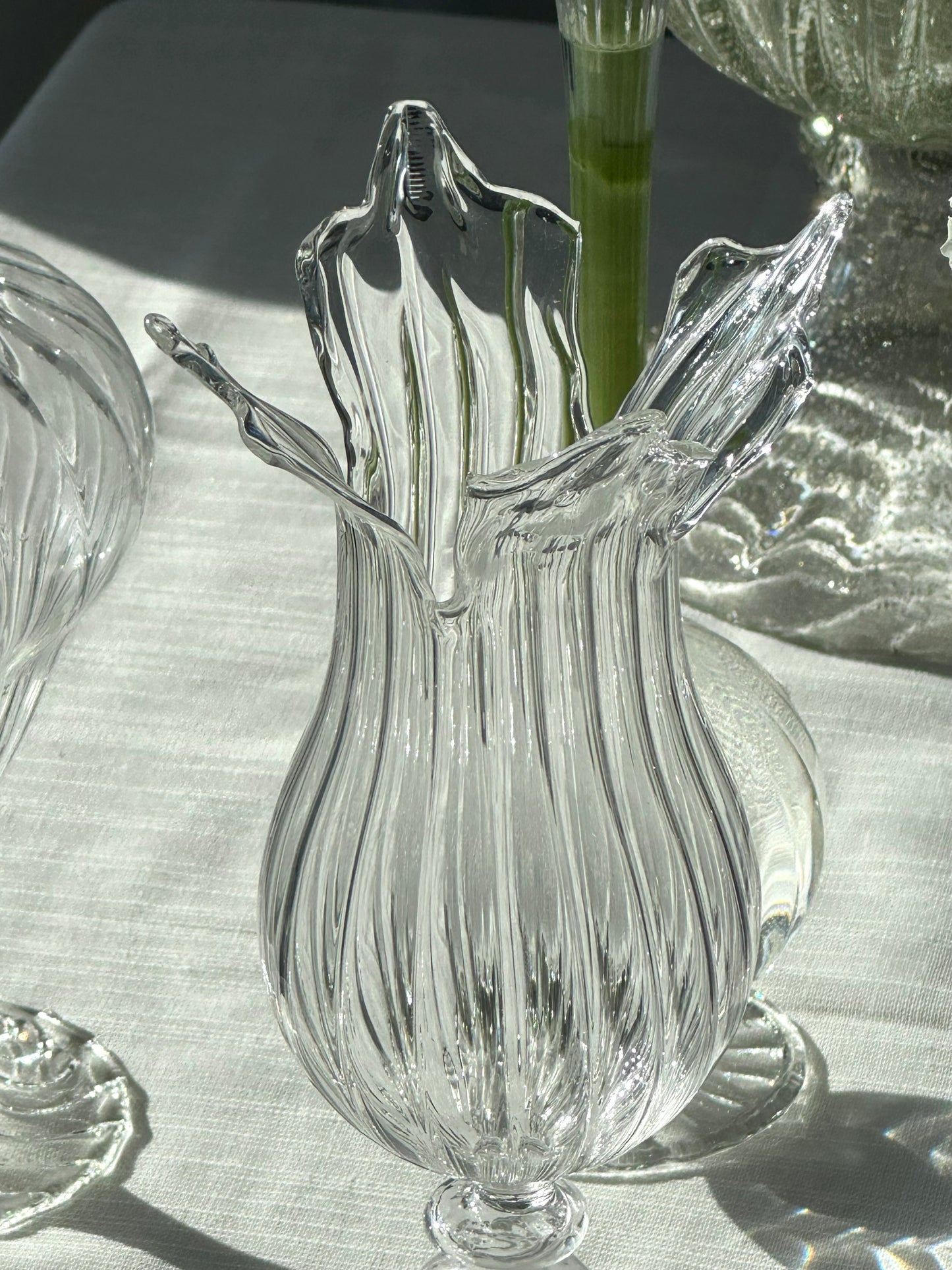 Tall Murano glass vase