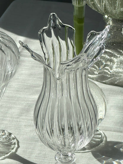 Tall Murano glass vase