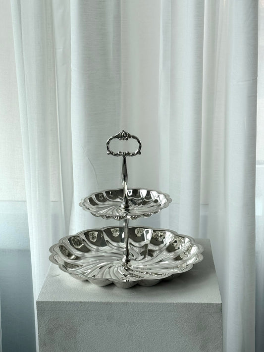 Silver plated etagere