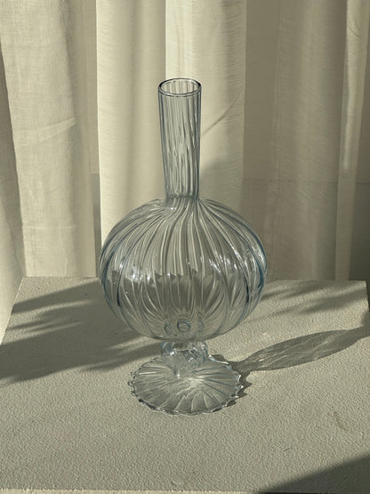 Swirling blue vase