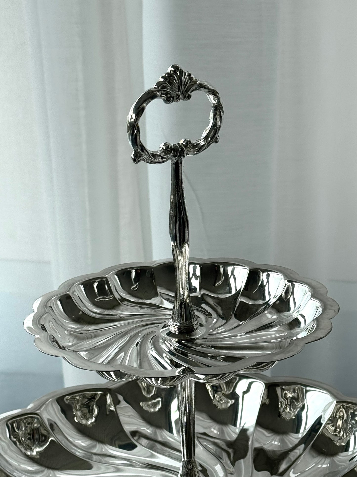 Silver plated etagere