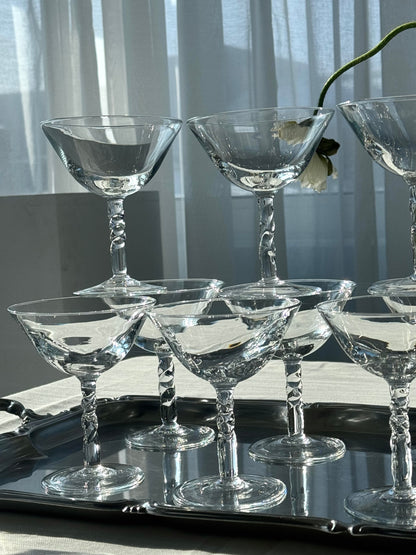 Handmade cocktail glasses