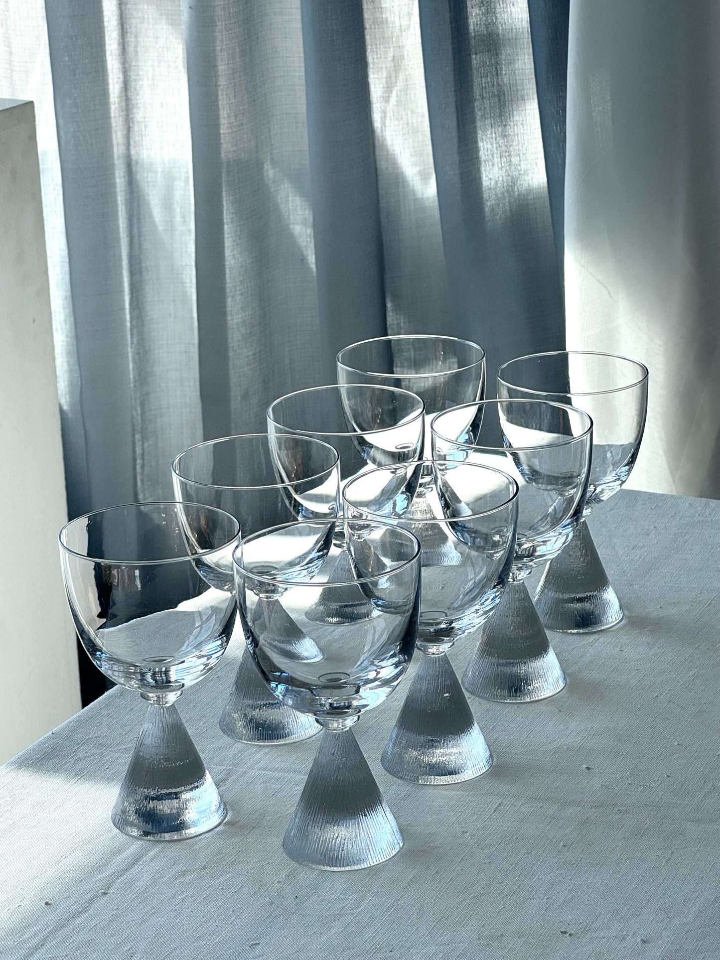 Cone stem glasses