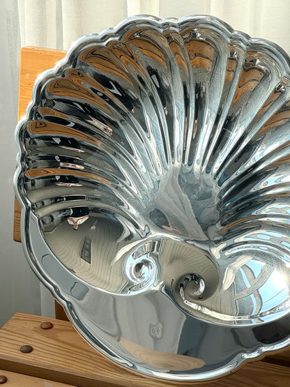 Silver plated clam dish