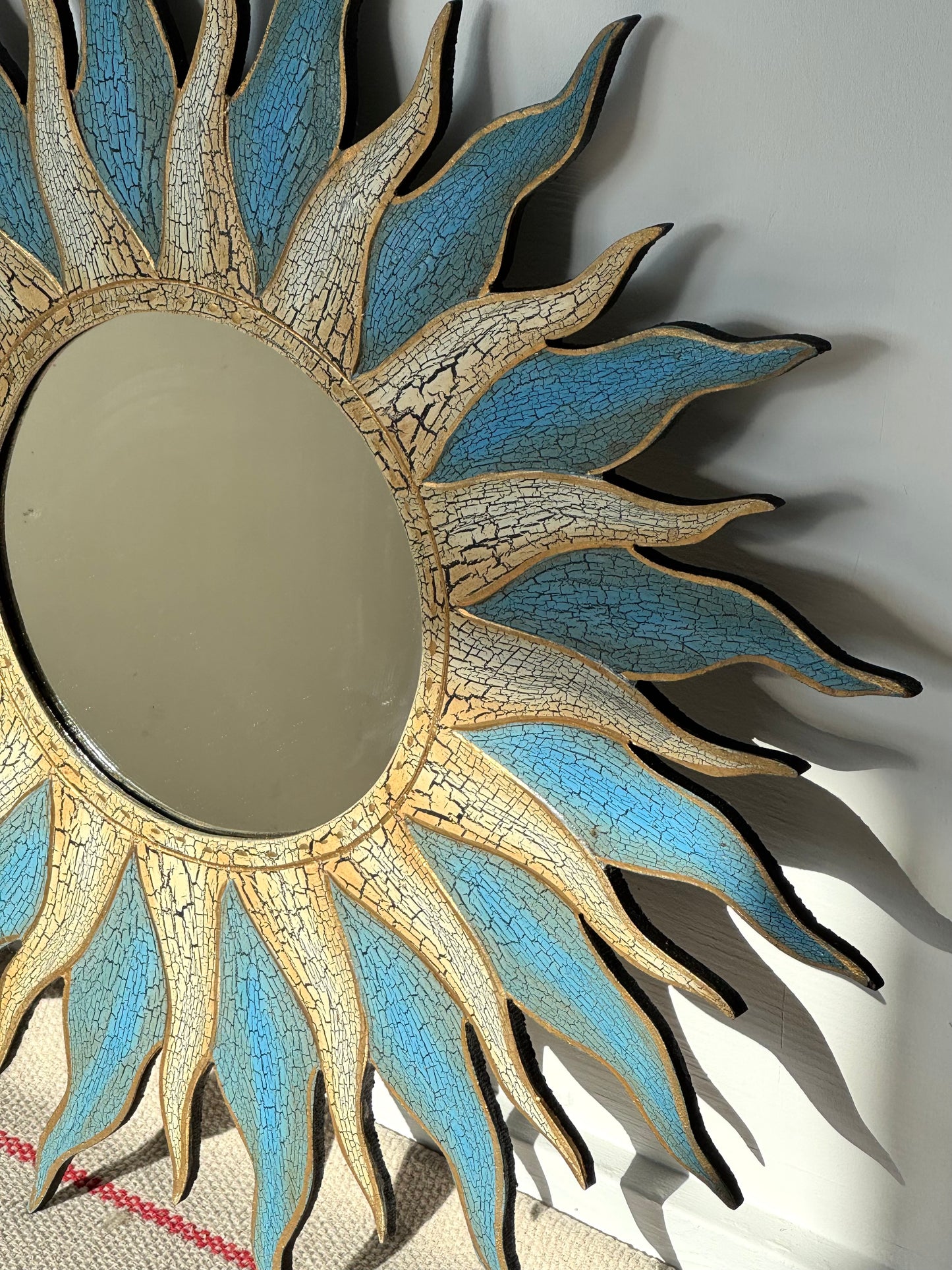 Wooden Sun mirror