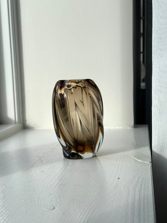 Small smoked vase
