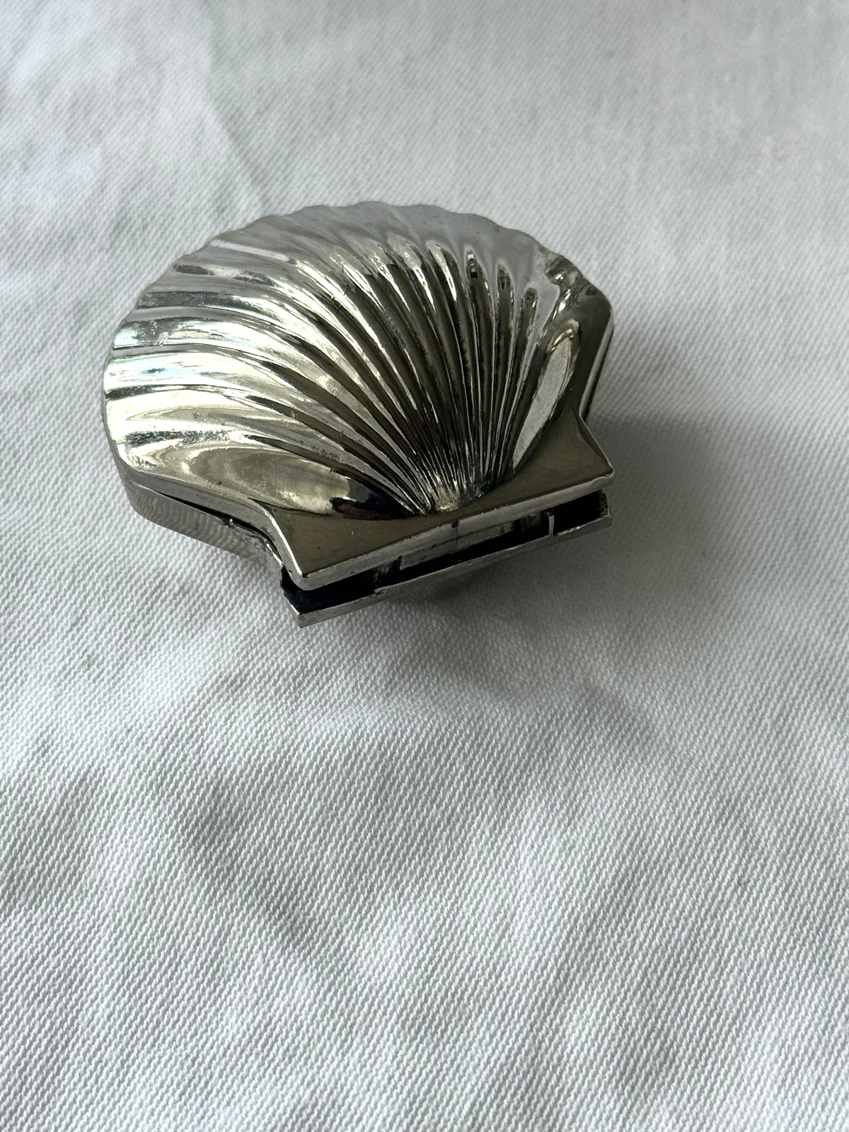 Silver plated clam
