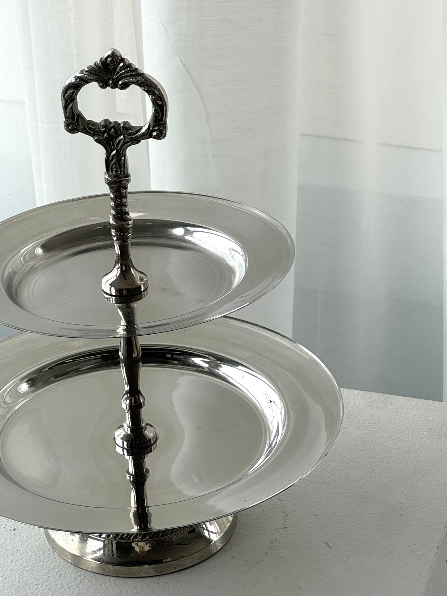 Silver plated etagere