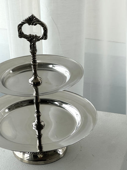 Silver plated etagere