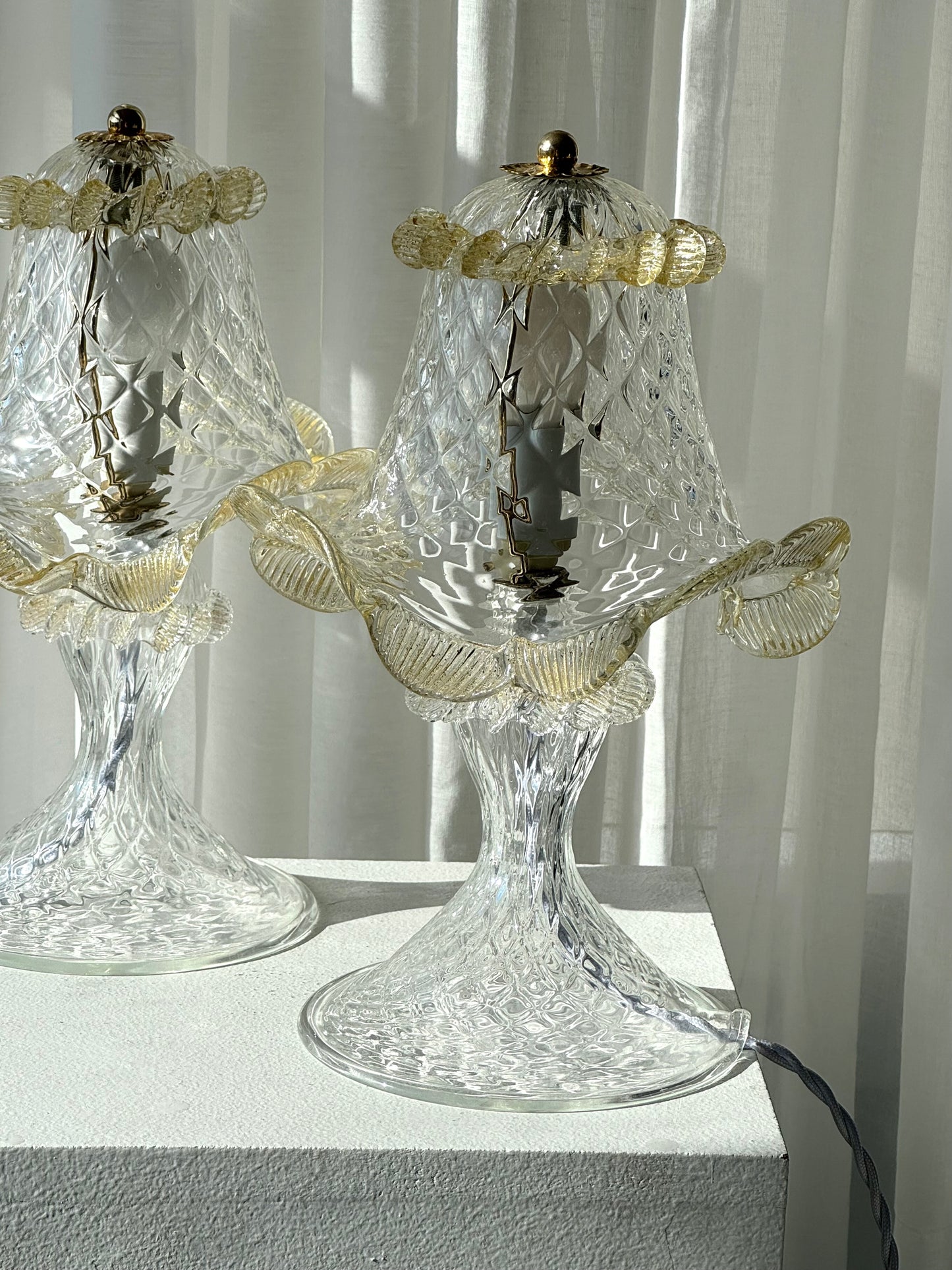 Vintage Murano table lamps