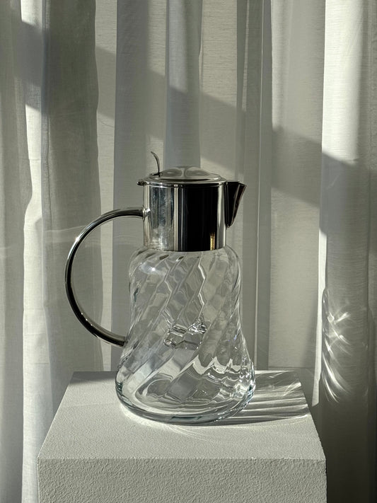 Silver plated swirl jug