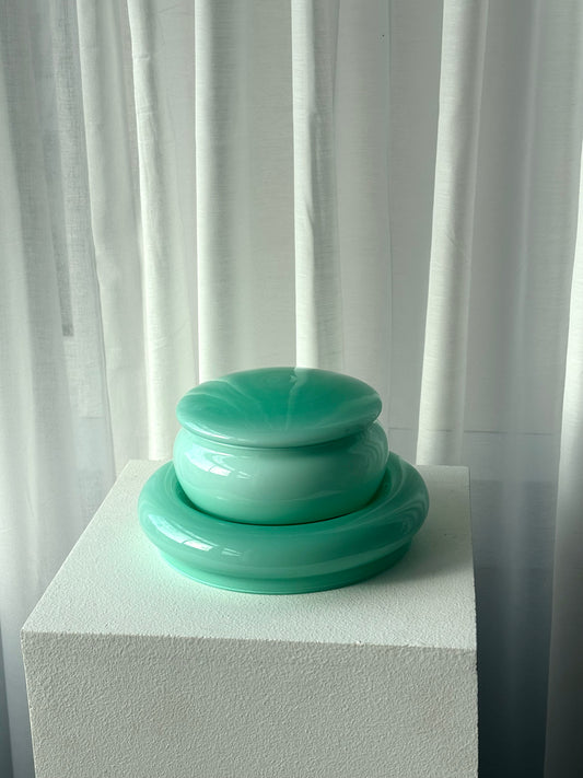 Murano bonbonniere and bowl