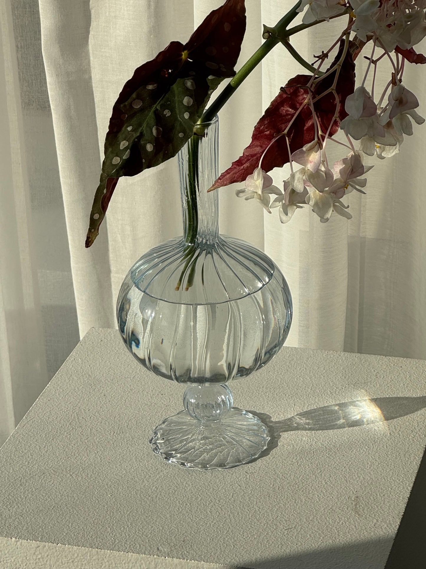 Swirling blue vase