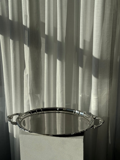 Oval inox tray