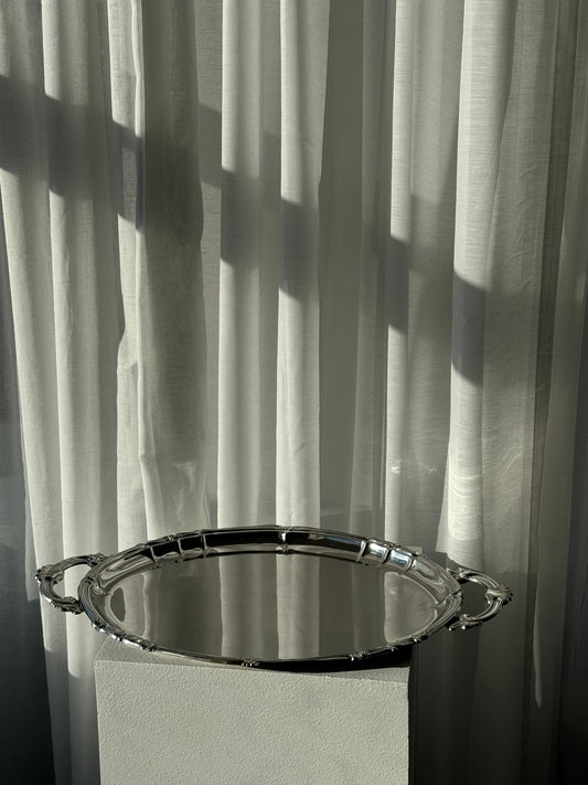 Oval inox tray