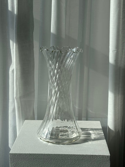 Tall swirling vase