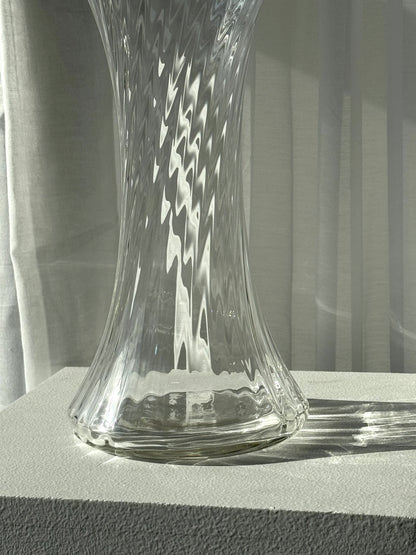 Tall swirling vase