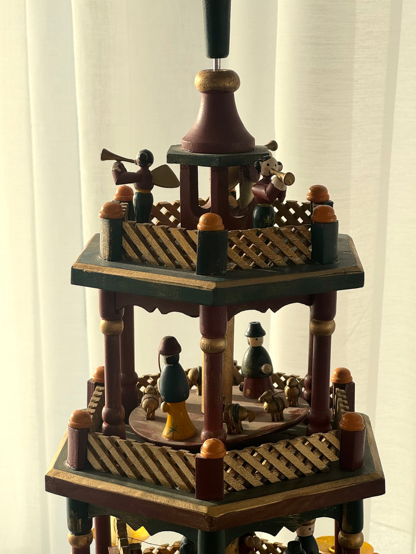 Brown and green pyramid