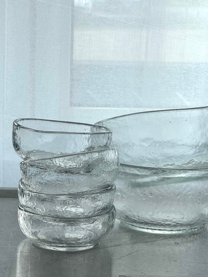 Structured glass bowls