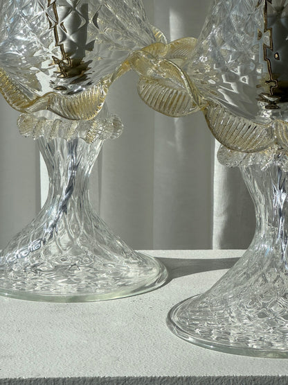 Vintage Murano table lamps