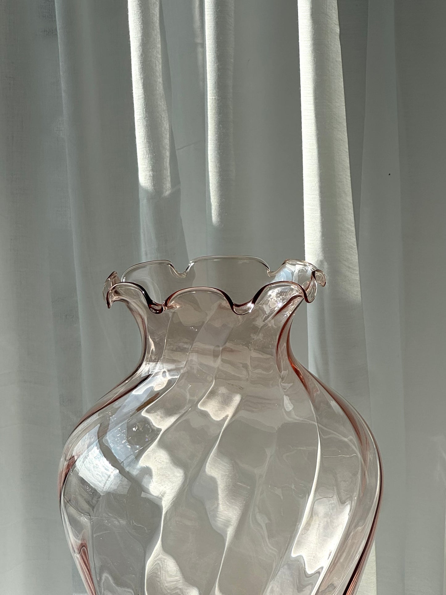 Swirling pink vase