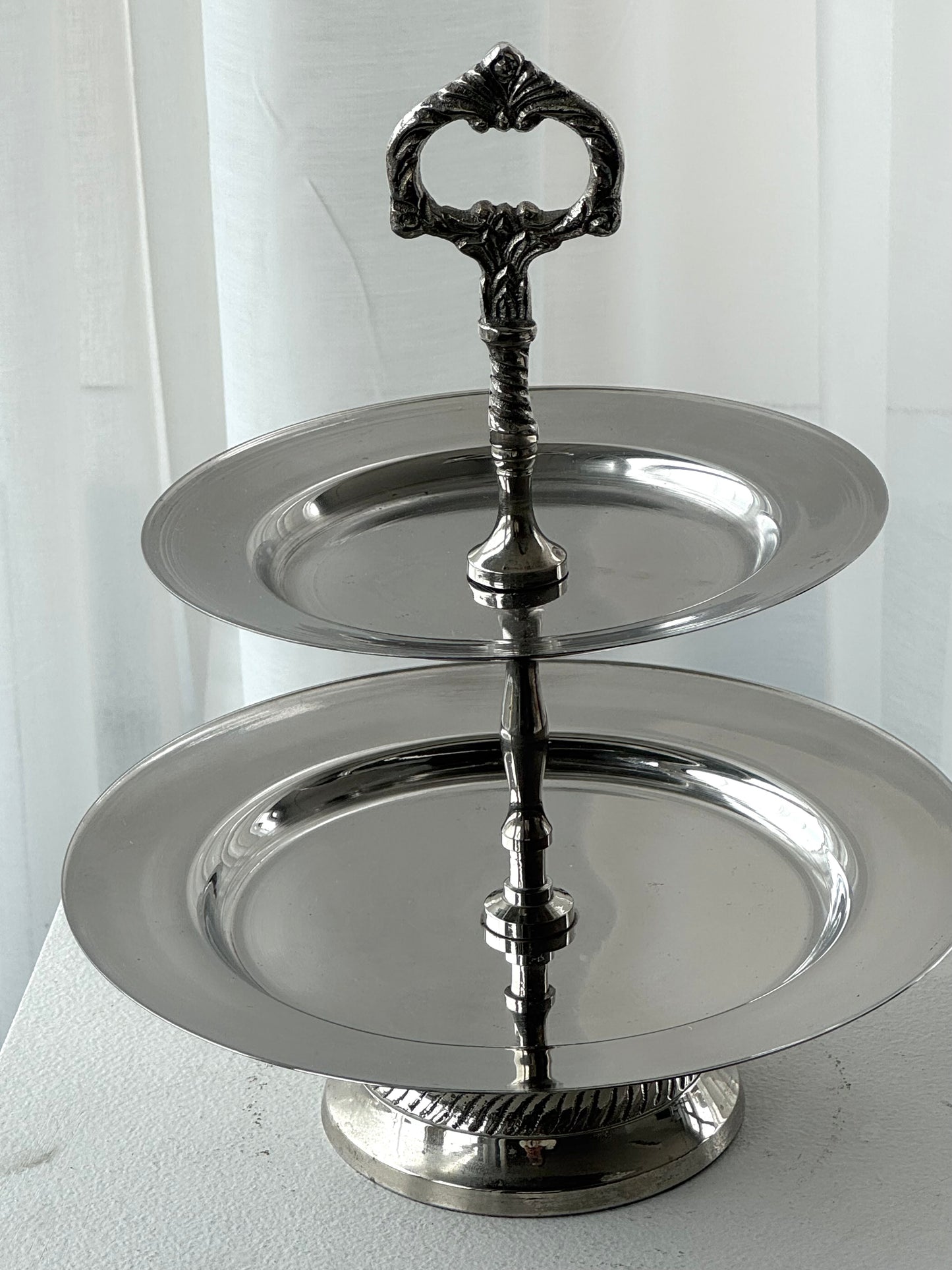 Silver plated etagere