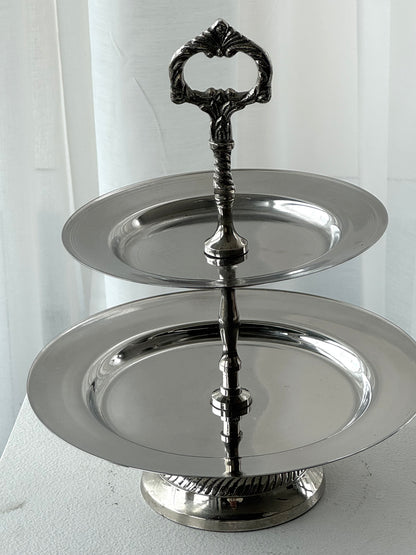 Silver plated etagere