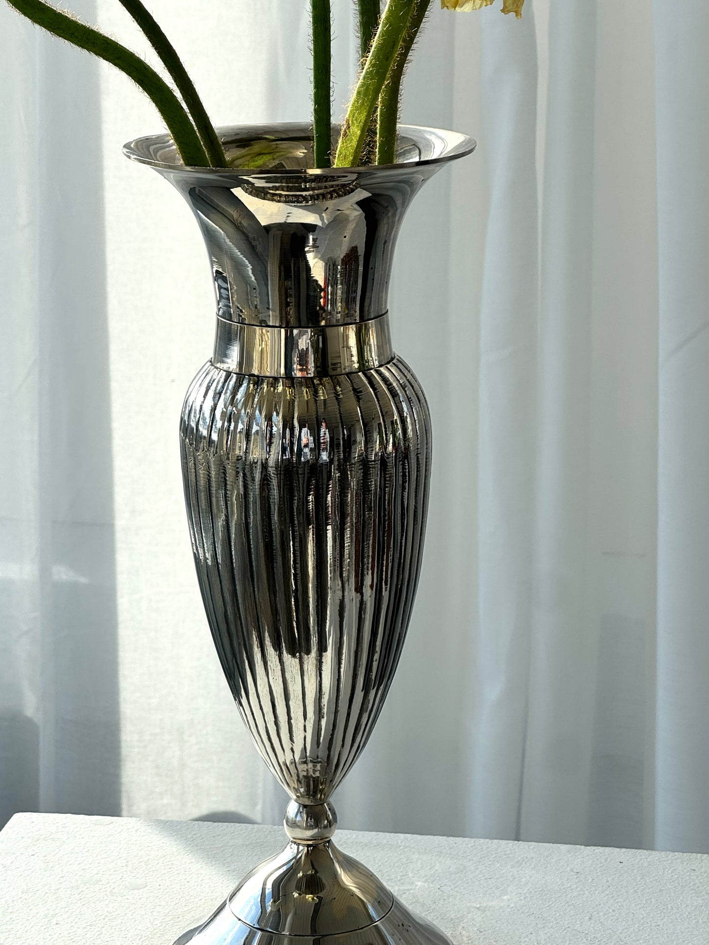 Silver plated vase