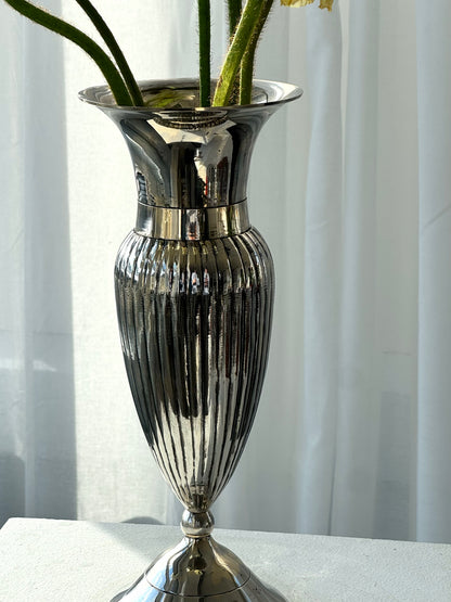 Silver plated vase