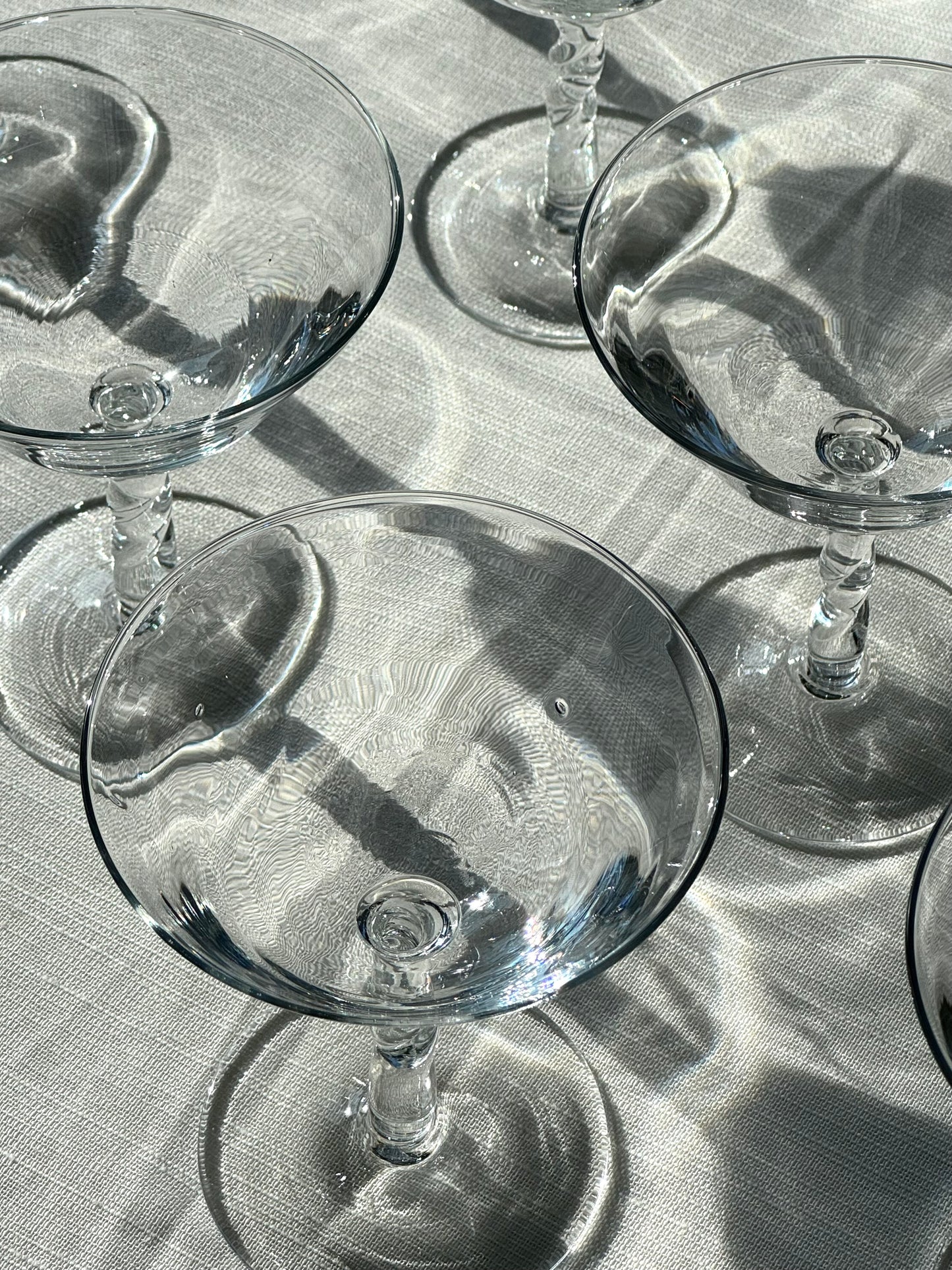 Handmade cocktail glasses