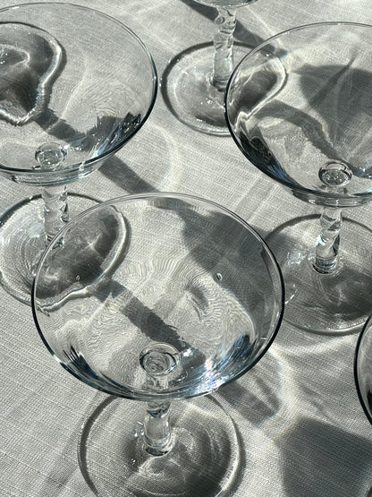 Handmade cocktail glasses
