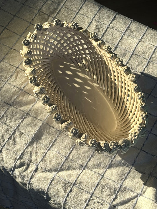 Handmade ceramic basket