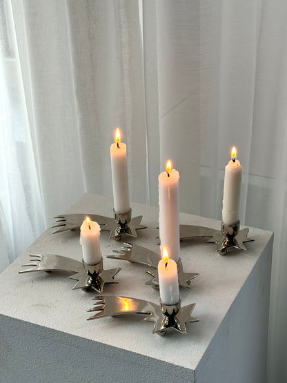 Shooting star candle holder