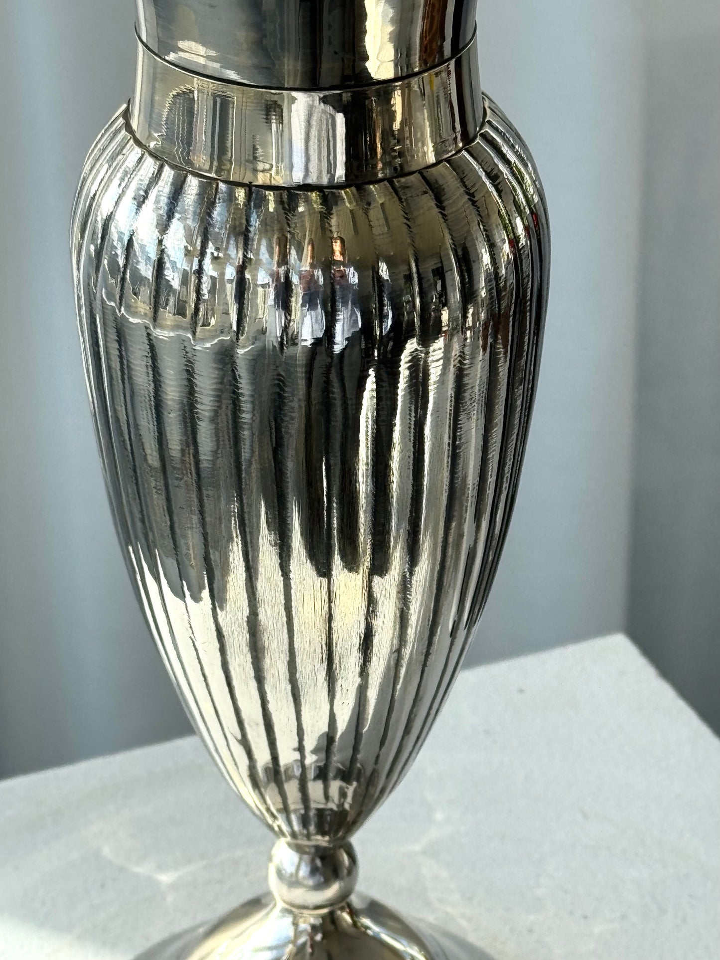 Silver plated vase